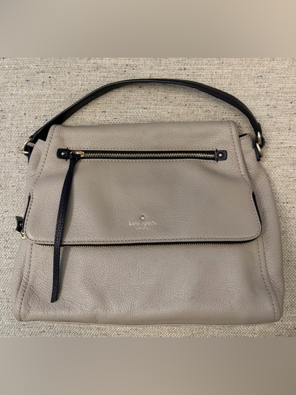 kate spade Cobble Hill Pebbled Leather Shoulder Bag in light Sand Gray - Picture 4 of 9